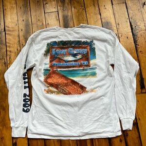 Kenny Chesney Summertime '09 Tour Long Sleeve Shirt Size Large Double Side Flaw*